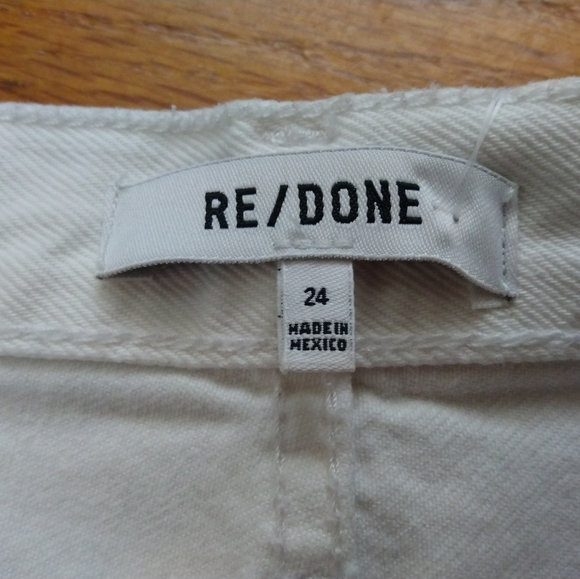 NWT Women's White Re/done High Rise Stove Pipe Jeans 24 (US 0) - Picture 7 of 16